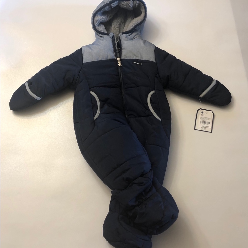 OshKosh bgosh boys navy winter coat suit size 12M
